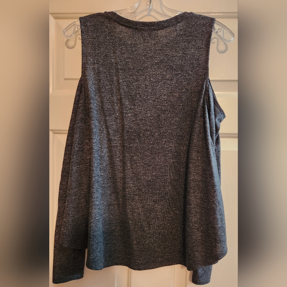 LOFT Shimmered Shirred Cold Shoulder - Picture 2 of 3